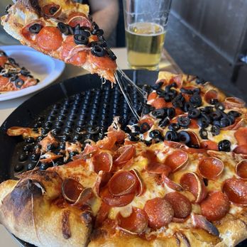 Del's Pizza - Pepperoni with half olives pizza - Pizza Near Me - Fair Oaks, California