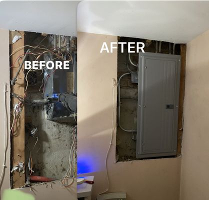 SERVICE UPGRADES - An electrical service upgrade is the process of replacing an existing electrical panel with a new and improved one that can handle higher amperage and power loads. This upgrade is necessary when the existing electrical service is outdated or inadequate to meet the power demands of modern homes or businesses. The upgrade involves installing a new electrical panel, upgrading the meter, and potentially replacing the wiring and other components to ensure that the electrical system is safe and up to code. This upgrade can improve the safety and efficiency of the electrical system and prevent electrical problems such as overloading, tripping, and short-circuiting.