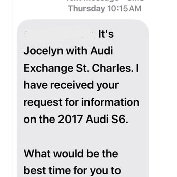 Audi Exchange St. Charles - Text from AI assistant - Car Dealers Near Me - St. Charles, Illinois Audi Exchange St. Charles - Text from AI assistant - Car Dealers Near Me - St. Charles, Illinois