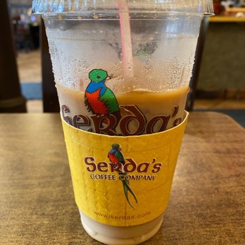Serda's Coffee Company - Iced Caramel Macchiato (with coffee ice cubes!) - Coffee & Tea Near Me - Mobile, Alabama Serda's Coffee Company - Iced Caramel Macchiato (with coffee ice cubes!) - Coffee & Tea Near Me - Mobile, Alabama
