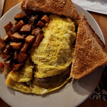 The Barrel Inn - Barrel omelet (mushrooms, onions, peppers, & choice of cheese and meat) served with potatoes and toast. - American Near Me - Marshall, Wisconsin The Barrel Inn - Barrel omelet (mushrooms, onions, peppers, & choice of cheese and meat) served with potatoes and toast. - American Near Me - Marshall, Wisconsin