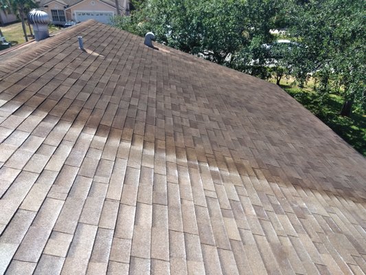Roof Cleaning Professionals - Hiring Ray's Professional Exterior Cleaning & Restoration will ensure that your roof is cleaned safely and effectively. Here’s what you should know when hiring us:
Expertise and Experience: We are trained to handle different types of roofs and understand how to clean them without causing damage. They also know the best cleaning solutions for specific types of roof contaminants (e.g., algae, moss, lichen).
Safety: Roof cleaning can be hazardous, especially for steep or high roofs. We have the right equipment, including ladders, harnesses, and safety gear, to perform the work safely.
Proper Equipment: We use specialized equipment like soft-wash systems, pressure washers, or scrubbers that are designed for roof cleaning. They also have access to commercial-grade cleaning solutions.
Long-Lasting Results: We know how to treat your roof to ensure that contaminants are removed effectively, often using treatments that help prevent future growth of moss, algae, or lichen. Roof Cleaning Professionals - Hiring Ray's Professional Exterior Cleaning & Restoration will ensure that your roof is cleaned safely and effectively. Here’s what you should know when hiring us:
Expertise and Experience: We are trained to handle different types of roofs and understand how to clean them without causing damage. They also know the best cleaning solutions for specific types of roof contaminants (e.g., algae, moss, lichen).
Safety: Roof cleaning can be hazardous, especially for steep or high roofs. We have the right equipment, including ladders, harnesses, and safety gear, to perform the work safely.
Proper Equipment: We use specialized equipment like soft-wash systems, pressure washers, or scrubbers that are designed for roof cleaning. They also have access to commercial-grade cleaning solutions.
Long-Lasting Results: We know how to treat your roof to ensure that contaminants are removed effectively, often using treatments that help prevent future growth of moss, algae, or lichen.