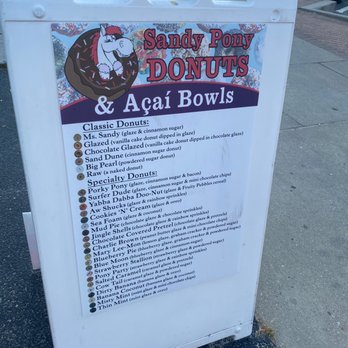 Sandy Pony Donuts - Menu - Donuts Near Me - Bethany Beach, Delaware Sandy Pony Donuts - Menu - Donuts Near Me - Bethany Beach, Delaware