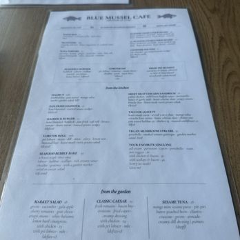 Blue Mussel Cafe - Menu - Seafood Near Me - Rustico, Prince Edward Island