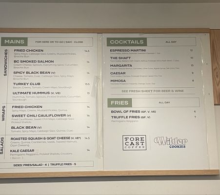 Menu photo 2 Forecast Coffee Vancouver, BC