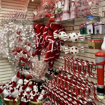 The Christmas Palace - Candy cane themed ornaments - Christmas Trees Near Me - Sunrise, Florida