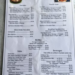 Pioneer Diner - Menu