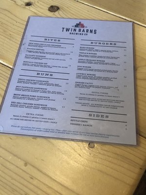 Menu photo 2 Twin Barns Brewing Meredith, NH Menu photo 2 Twin Barns Brewing Meredith, NH