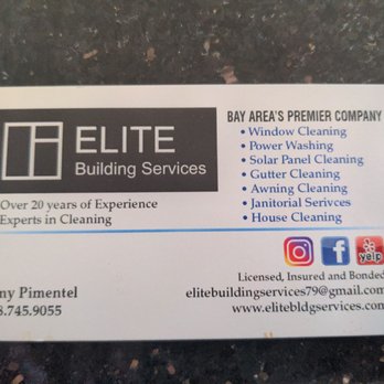 Elite Building Services - Business Card Contact Details - Window Washing Near Me - San Jose, California
