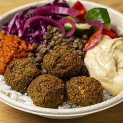 JeJe Mediterranean Grill - Fresh, Colorful & Packed with Flavor: Try Our Falafel Bowl!  JeJe