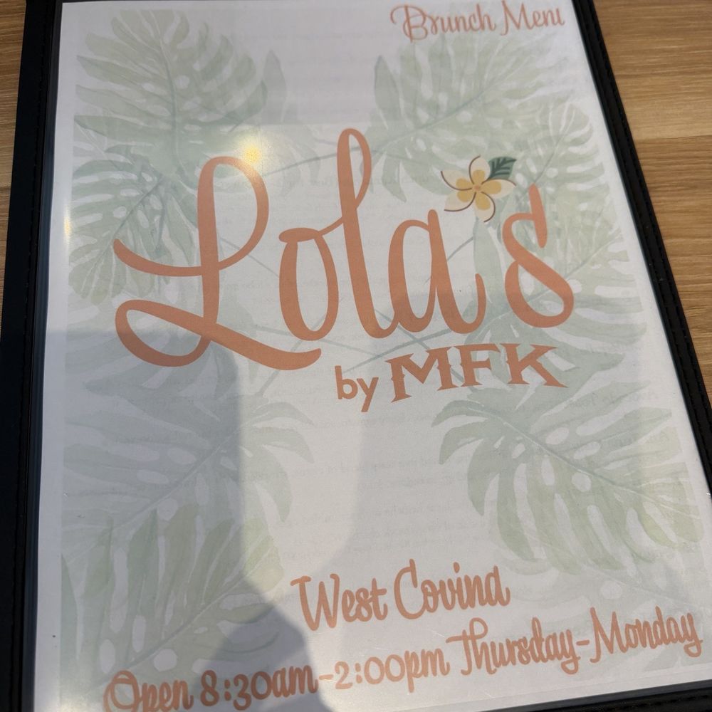 Lolas By MFK - Front of menu - Filipino Near Me - West Covina, California Lolas By MFK - Front of menu - Filipino Near Me - West Covina, California
