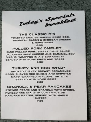 Menu photo 5 Triple D's Diner Niagara Falls, ON