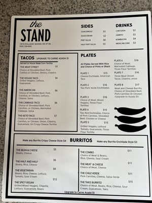 Menu photo 2 The Stand Seaside, OR Menu photo 2 The Stand Seaside, OR
