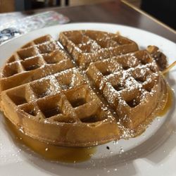 Rusty's Place - Apple cider waffle with caramel drizzled