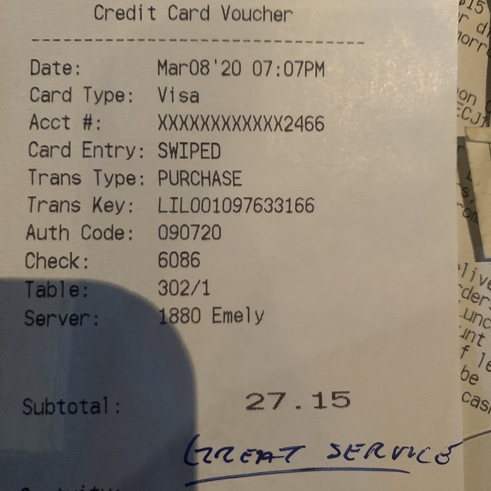 Ruby Tuesday - My receipt .. no written in tip.. I gave her $10 in cash.. great service deserves a great tip.. - American Near Me - Jacksonville, Florida Ruby Tuesday - My receipt .. no written in tip.. I gave her $10 in cash.. great service deserves a great tip.. - American Near Me - Jacksonville, Florida