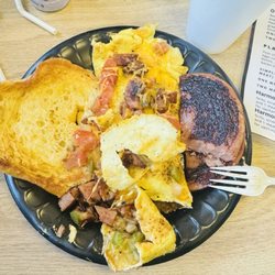 The Harmony Cafe - Omelette with all the veggies and side of bologna excellent