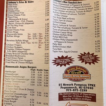 Jersey Johnny's Grill - Sides, Burgers, & Sandwich Menu - American Near Me - Pequannock, New Jersey