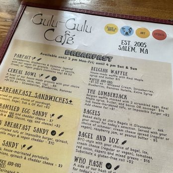 Gulu Gulu Cafe - Menu - Sandwiches Near Me - Salem, Massachusetts Gulu Gulu Cafe - Menu - Sandwiches Near Me - Salem, Massachusetts
