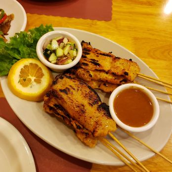 Thai BBQ - Chicken satay appetizer - Thai Near Me - Union City, California Thai BBQ - Chicken satay appetizer - Thai Near Me - Union City, California