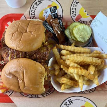 Dave's Hot Chicken - Number Dave's #2 2 Sliders w/ Fries - Chicken Shop Near Me - Denver, Colorado Dave's Hot Chicken - Number Dave's #2 2 Sliders w/ Fries - Chicken Shop Near Me - Denver, Colorado