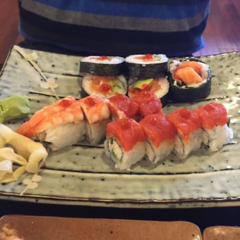 Hanamaru - Spicy Salmon and Dragon Roll. Excellent!! - Japanese Near Me - Ogden, Utah