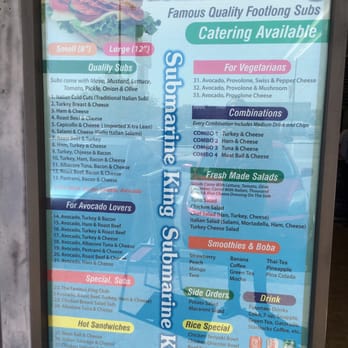 Submarine King - Great menu - Sandwiches Near Me - Burbank, California Submarine King - Great menu - Sandwiches Near Me - Burbank, California