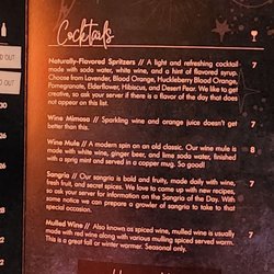 MontaVino - Menu