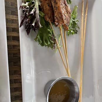 Havana's - Jerk chicken skewers appetizer with pineapple dipping sauce - Seafood Near Me - Carolina Beach, North Carolina Havana's - Jerk chicken skewers appetizer with pineapple dipping sauce - Seafood Near Me - Carolina Beach, North Carolina