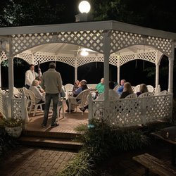 The gazebo is always a great place to relax. Occasionally you might catch some music out there!