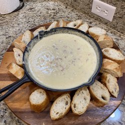 Elevated Entrees - Asiago bacon caramelized onion fondue