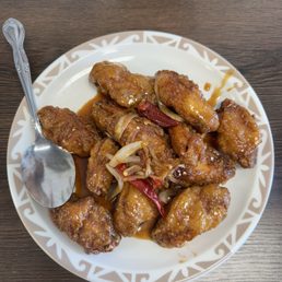 Garlic sauce chicken wings