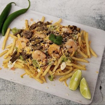 Los Tres Compadres - Surf & turf fries - Mexican Near Me - Fallbrook, California Los Tres Compadres - Surf & turf fries - Mexican Near Me - Fallbrook, California