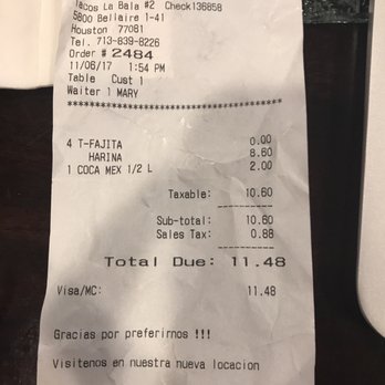 Tacos La Bala - Mexican Near Me - Houston, Texas Tacos La Bala - Mexican Near Me - Houston, Texas