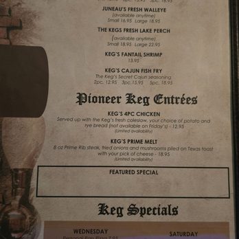 Pioneer Keg - Menu as of 6/26/2025 - Diners Near Me - Theresa, Wisconsin Pioneer Keg - Menu as of 6/26/2025 - Diners Near Me - Theresa, Wisconsin