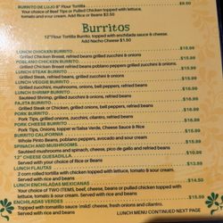 Los Amigos - Updated Menu