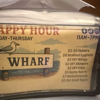 The Wharf - Happy hour! We only tried the wings and eggrolls but I hear the oysters are great, too. - Cajun/Creole Near Me - Garden Grove, California The Wharf - Happy hour! We only tried the wings and eggrolls but I hear the oysters are great, too. - Cajun/Creole Near Me - Garden Grove, California