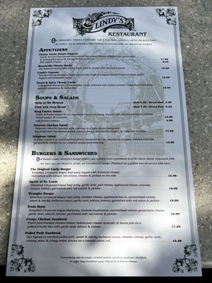 Menu photo 1 Lindy's Athol, ID Menu photo 1 Lindy's Athol, ID