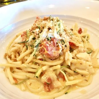 Bottiglia - The King Crab Bucatini with the meyer lemon cream sauce. - Italian Near Me - Henderson, Nevada
