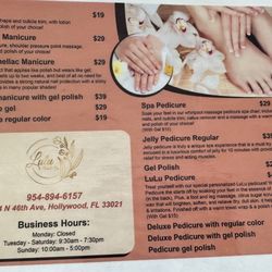 Lulu Nails & Spa - Menu
