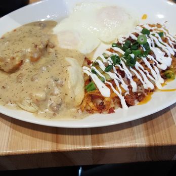 Urban Egg - Belleview - Loaded hash browns biscuits and gravy. - Breakfast & Brunch Near Me - Denver, Colorado