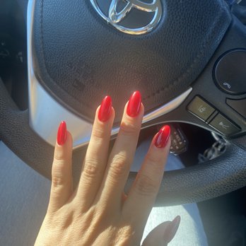 Sparkling Nails & Spa - Almond shaped acrylic over natural nails - Nail Salons Near Me - Carmichael, California