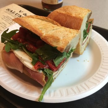 V & T Salumeria - The Godfather ( mozzarella, prosciutto, red peppers, arugula and balsamic on great italian breed) $7.00 - Delis Near Me - Hackensack, New Jersey V & T Salumeria - The Godfather ( mozzarella, prosciutto, red peppers, arugula and balsamic on great italian breed) $7.00 - Delis Near Me - Hackensack, New Jersey