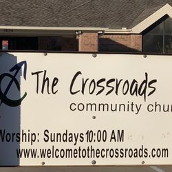 The Crossroads Community Church - Sign and building