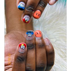 Glitterati Nail Lounge - Gel Manicure w/ hand painted designs