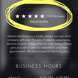 Sabena Aesthetics - Client love
