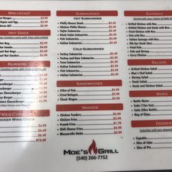 Moe's Cafe & Deli - Menu