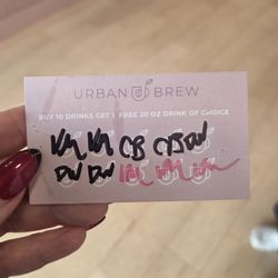 Urban Brew - Yay! Free drink earned.