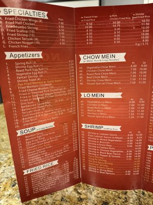 Menu photo 1 Number One Chinese Matawan, NJ