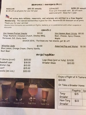 Menu photo 5 Torg Brewery Spring Lake Park, MN