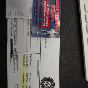 Smog Check Pros - Arrive at 8:30am, 2nd in line, out by 8:58am - Smog Check Stations Near Me - Van Nuys, California